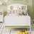 White Metal Twin Bed With LED Light Headboard Storage-1388369160-1388369161