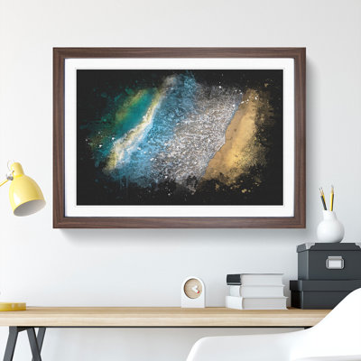Rocker Beach in Sunderland Paint Splash - Picture Frame Graphic Art