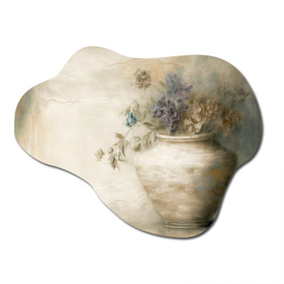 Nature morte floraison de fleurs sauvages en couleurs rétro IV - art floral mural en forme de nuage