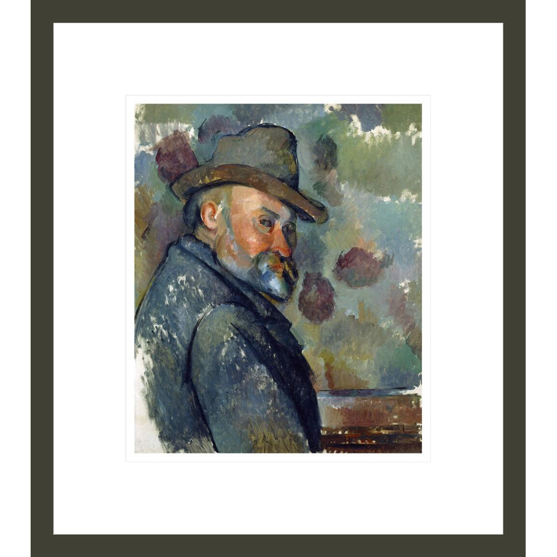 Autoportrait avec un chapeau par Paul Cézanne, H 15,47 po x l 13,75 po