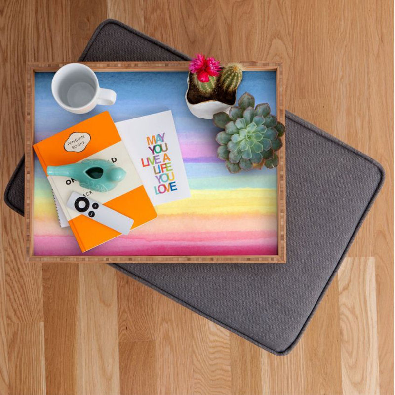 Plateau de table repose-pieds/café arc