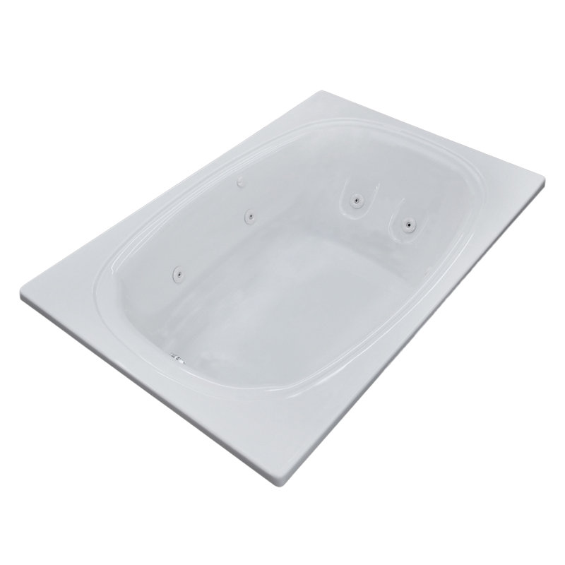 Baignoire tourbillon à jets rectangulaire avec drain 71,5 "x 47,63" St. Lucia, Droite