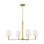 Thomas O'Brien Danica 4 Light Dining Room Chandelier With White Linen Shade