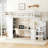 Full Size Metal Loft Bed with Desk & USB,LED lights -1742480366-1742480360