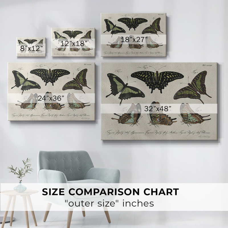 «Crackled Butterflies II», toile tendue avec châssis, H 12 po x l 18 po