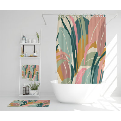 Nevila Polyester Shower Curtain Set