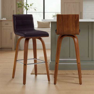 Vienna Counter Height Or Bar Height Swivel Upholstered Bar Stool