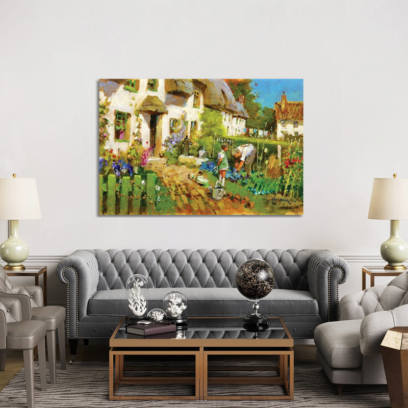 Down The Backs by John Haskins - Wrapped Canvas Painting, 152.5 cm H x 101.5 cm W