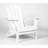 Folding Adirondack Chair with Side Table, 3-Piece Adirondack Chair Set, White (2 Chairs and 1 Table)