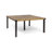 Sharp 9-Piece Modern Industrial Acacia Wood Patio Dining Set With Rope-Woven Armchairs And Acacia Top Iron-Leg Table