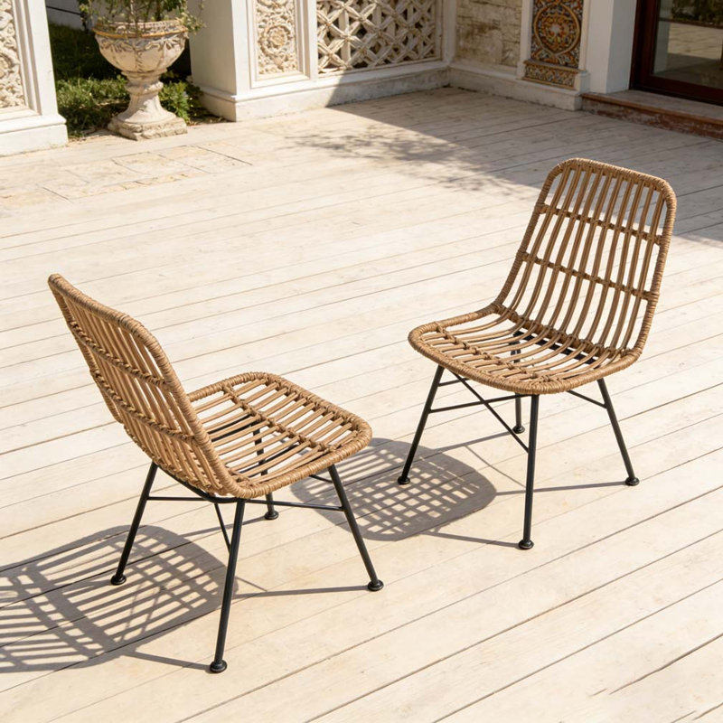 Chaise de patio en rotin