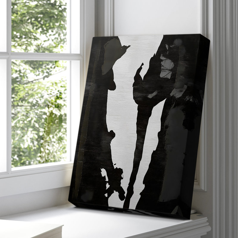 Toile tendue abstraite avec cadre CLCLVII - prêt à être accroché, H 36 po x l 24 po