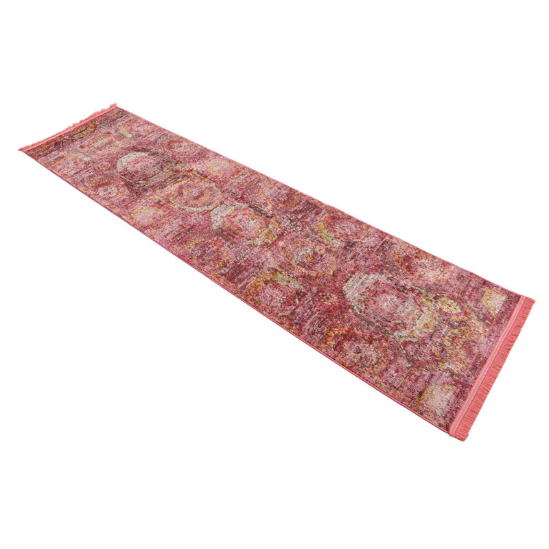 Damask Indoor Rug, Runner 2' x 8'