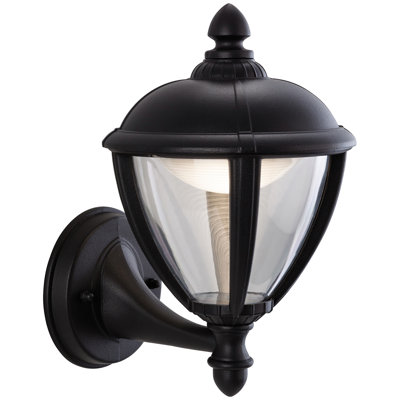Unite Matte Black Integrated LED Outdoor Wall Lantern
