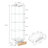 Antique - Style Tempered Glass Display Cabinet With Drawer, Locking Storage And Adjustable Led Lights For Small Bedrooms' Showcase Modern 1 Door 4 Shelves Bookshelf 13 Colour Easy To Install Feature-472175475