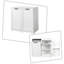 Armoire de rangement pour la salle de lavage moderne blanc avec armoire inclinable et tablettes de rangement