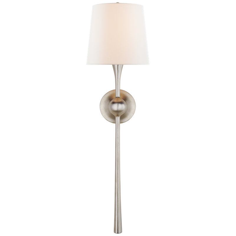 AERIN Dover Large Tail Sconce, Burnished Silver Leaf