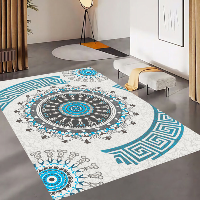 Oriental Area Rug Machine Washable for Living Room Bedroom Dining Room Entryway Hallway Kitchen, Rectangle 5'3" x 7'6""