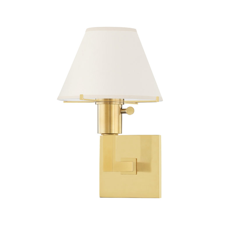 Leeds Wall Sconce by Mark D. Sikes, Aged Brass