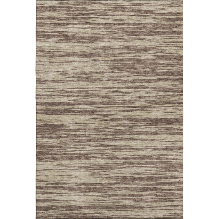 Premium Machine Washable Prisco Brown Rug
