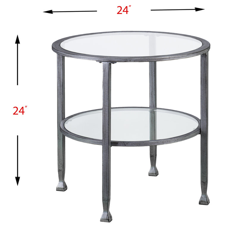 Jaymes 2 Piece Living Room Table Set, Silver