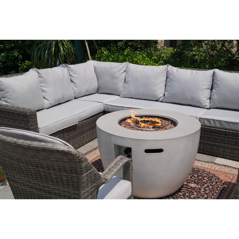 Ensemble de conversation modulaire avec coussins 7 pièces