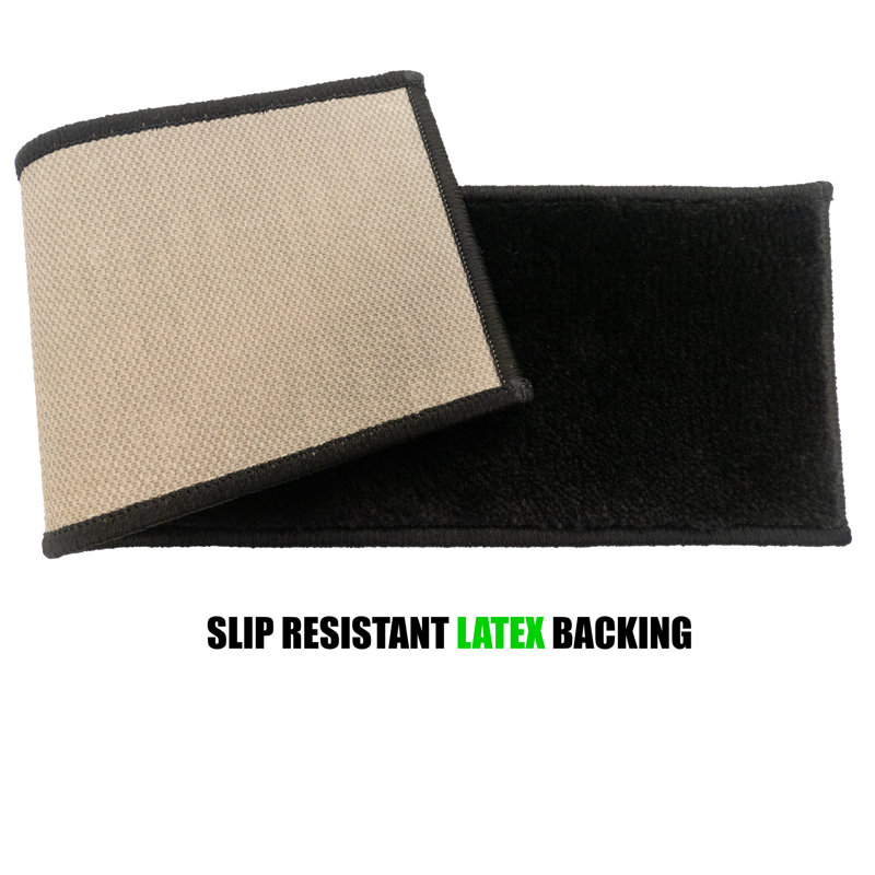 Custom Size Stair Treads by Inches Machine Washable Solid Color Slip Resistant Soft Medium Pile Extra Large Stair Treads