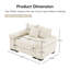 Canapé modulaire surdimensionné en forme de nuage de 54,3 po, accoudoirs très épais, bons coussins de résilience, conception ergonomique en velours côtelé de qualité supérieure, assemblage facile pour le salon, crème-830348738