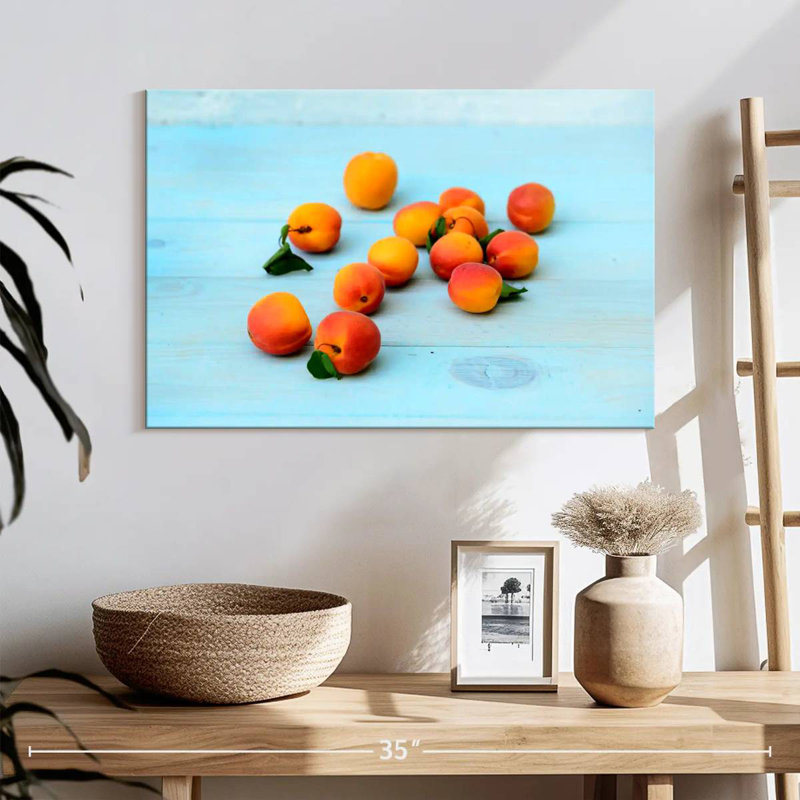 Yarlin, abricots sur table, H 16 po x l 24 po