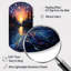 Vangogh Twilight Reflections Pointillism - horloge murale cylindrique en métal Vangogh-105566501