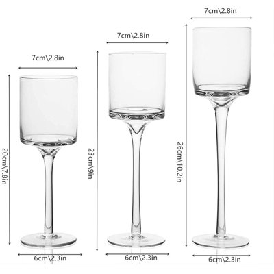 Bougeoirs en verre 3 pièces Millar