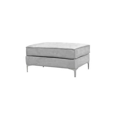 Giancarlo 93cm Wide Velvet Rectangle No Pattern Standard Ottoman