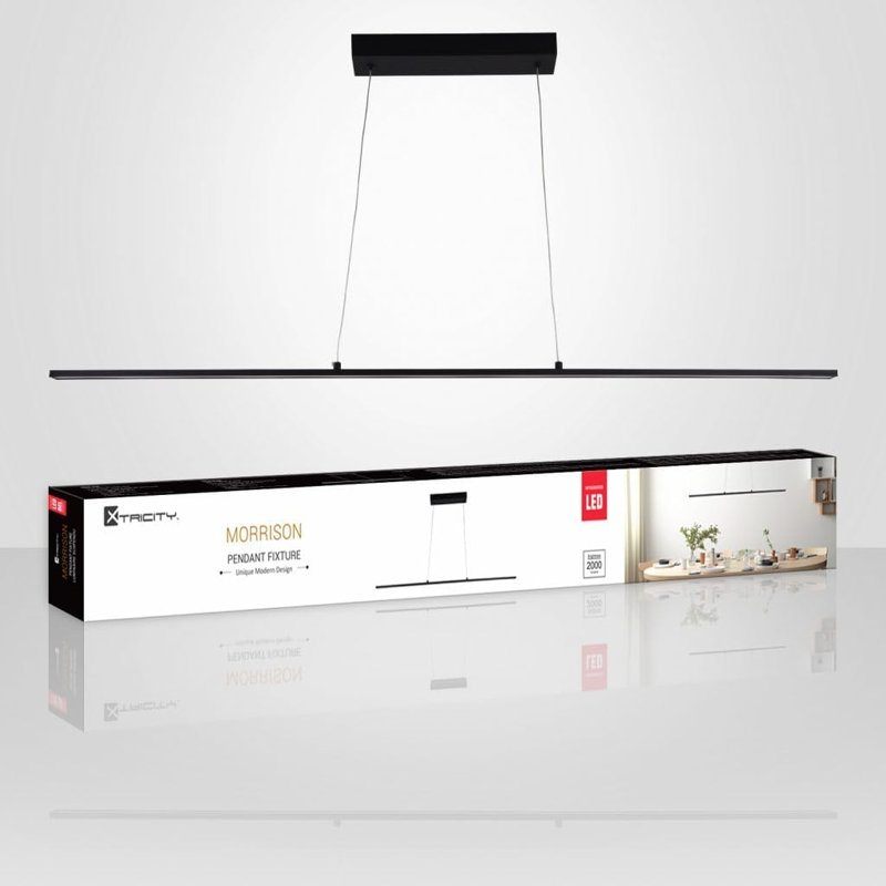 Luminaire suspendu DEL de 48 po, lustre longue bande suspendue