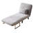  "31.5" convertible chair bed with adjustable backrest, tri-fold sofa bed with steel frame, light grey"
