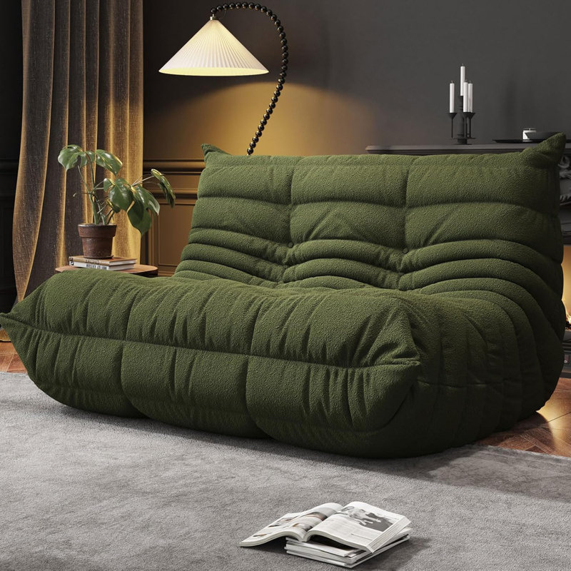 Bean Bag Chair, Fireside Chair, Large Bean Bag Chair For Adults, Bean Bag Chairs For Teens With High-Resilience Foam, Non-Slip Base Floor Lounge Sofa,Living Room (Single)