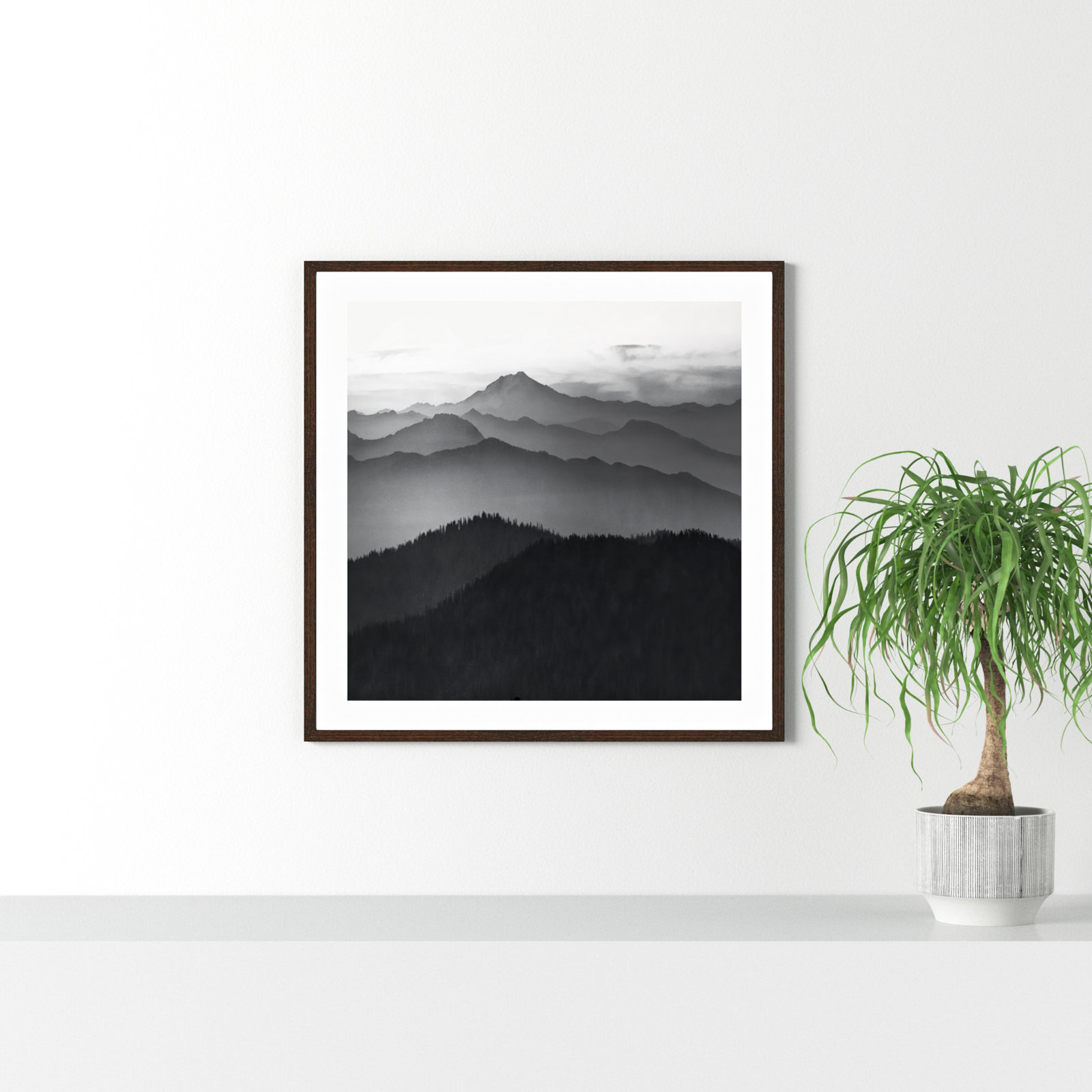 Cascades by Danita Delimont, 32" H x 32" W x 0.75" D, Walnut Framed