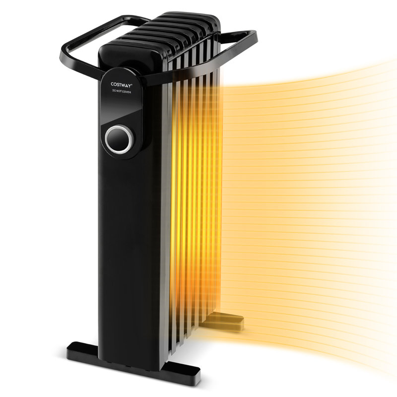 Radiateur électrique Costway 1500 Watts, Noir