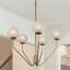 Lustre 5 lumières à abat-jour classique Jacquelyn