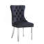 Ensemble de 2 chaises de salle à manger avec pieds à finition miroir - L 19,7 po x P 24 po x H 36,2 po