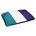 Bleu sarcelle / blanc / mauve foncé
