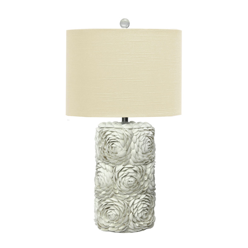 Rosa - lampe de table 25 po - ensemble de 2 - finition coquille naturelle