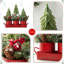 21"L Christmas Potted Triple Trees Centerpiece Or Table Tree