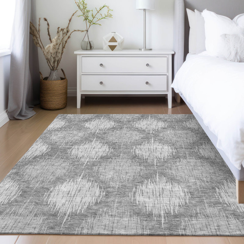 Tapis intérieur / extérieur en polyester tissé à la machine Malchow, Rectangle 9 pi x 12 pi