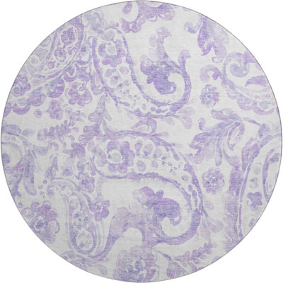 Premium Machine Washable Prisco Lavender Rug