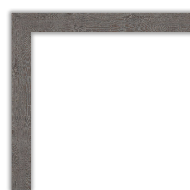 Miroir d'appoint mural Josheph, Gris vieilli, 27,5 po x 21,5 po