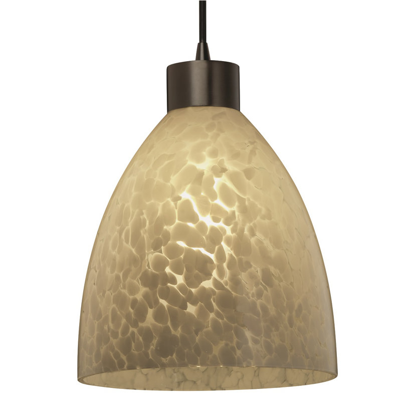 Aisaiah 1 - Light LED Single Pendant, Dark Bronze, Mercury Glass , No
