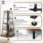 Tall Corner Shelf Stand, 4-Tier Display Shelves, Ladder Corner Wood Storage Plant Bookshelf with Metal Frame, Versatile Shelving Unit Bookcase for Home Office Space, Rustic Oak-1178089480