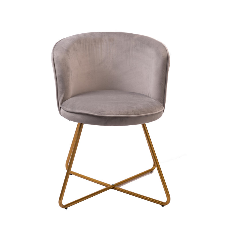 48cm H Velvet Upholstered Armchair, Grey