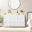 Commode 9 tiroirs grande commode en tissu avec bac DEL et prise blanche