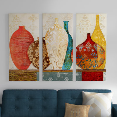 Collection de souvenirs - image imprimée sur toile en 3 parties